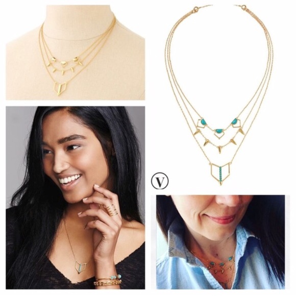 Stella & Dot Turquoise Stone Layering Necklace - Picture 4 of 4